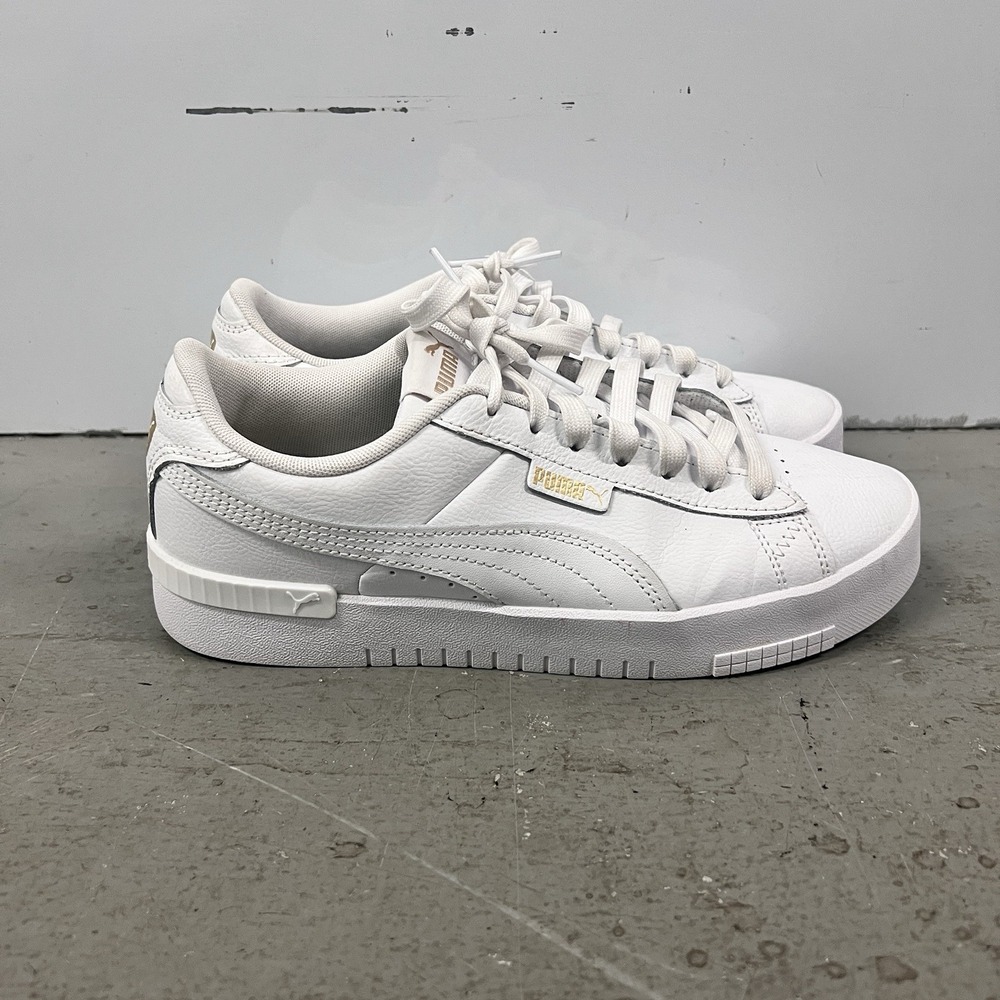 Puma Women's White Leather Low Top Sneakers Lace Up Casual‎ Street Shoes US 9